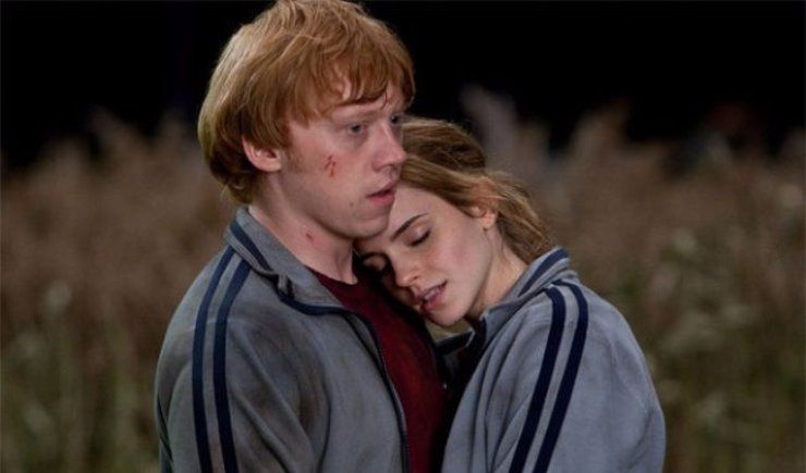 Bacio tra Ron ed Hermione le parole degli attori